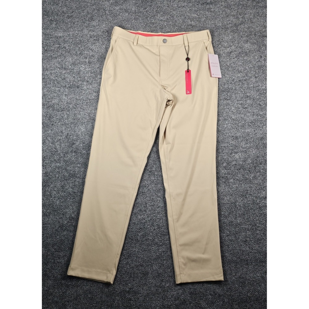 Redvanly Pants Mens Medium 30" Inseam Light Khaki Bradley Golf Stretch